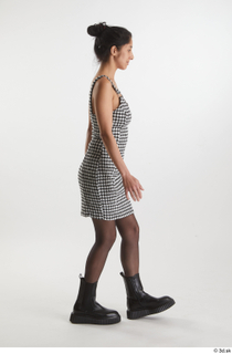 Wild Nicol 1 black boots checkered short dress dressed side…